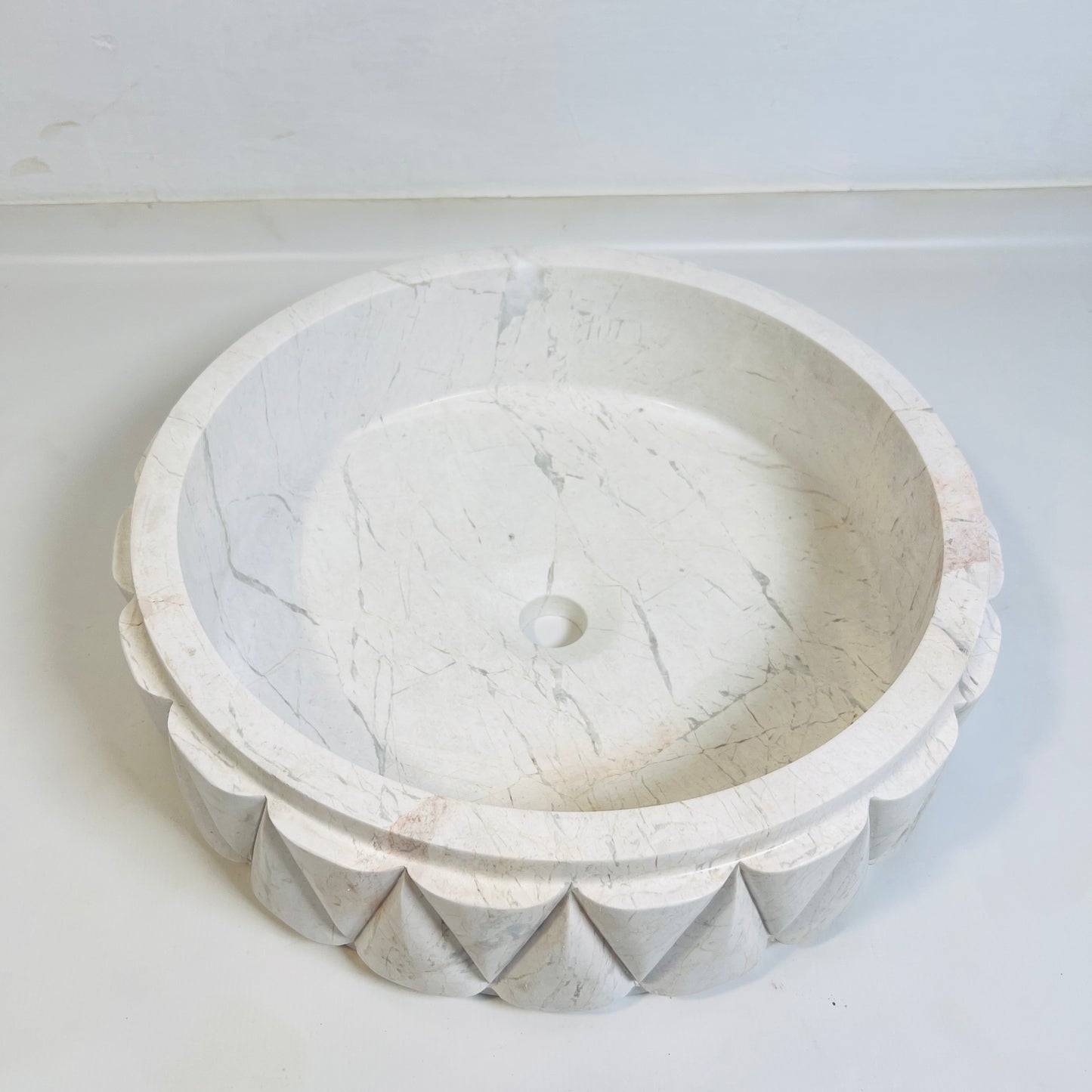 Prism Marble Basin - White