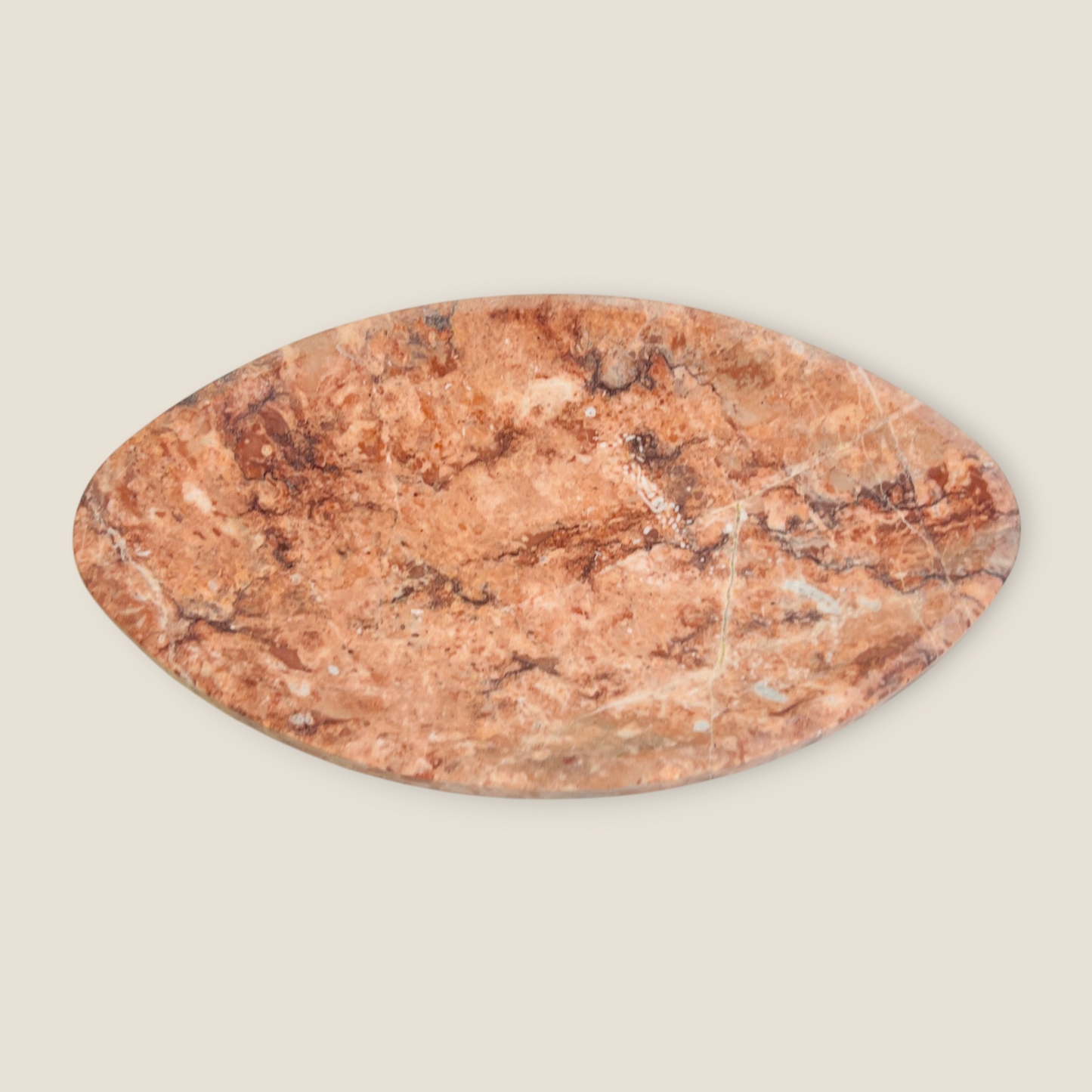 Sienna Eye-Shaped Marble Tray