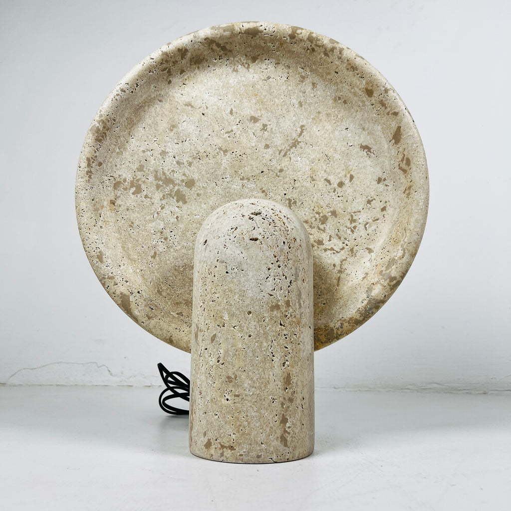 Travertine Disk Spotted Table Lamp