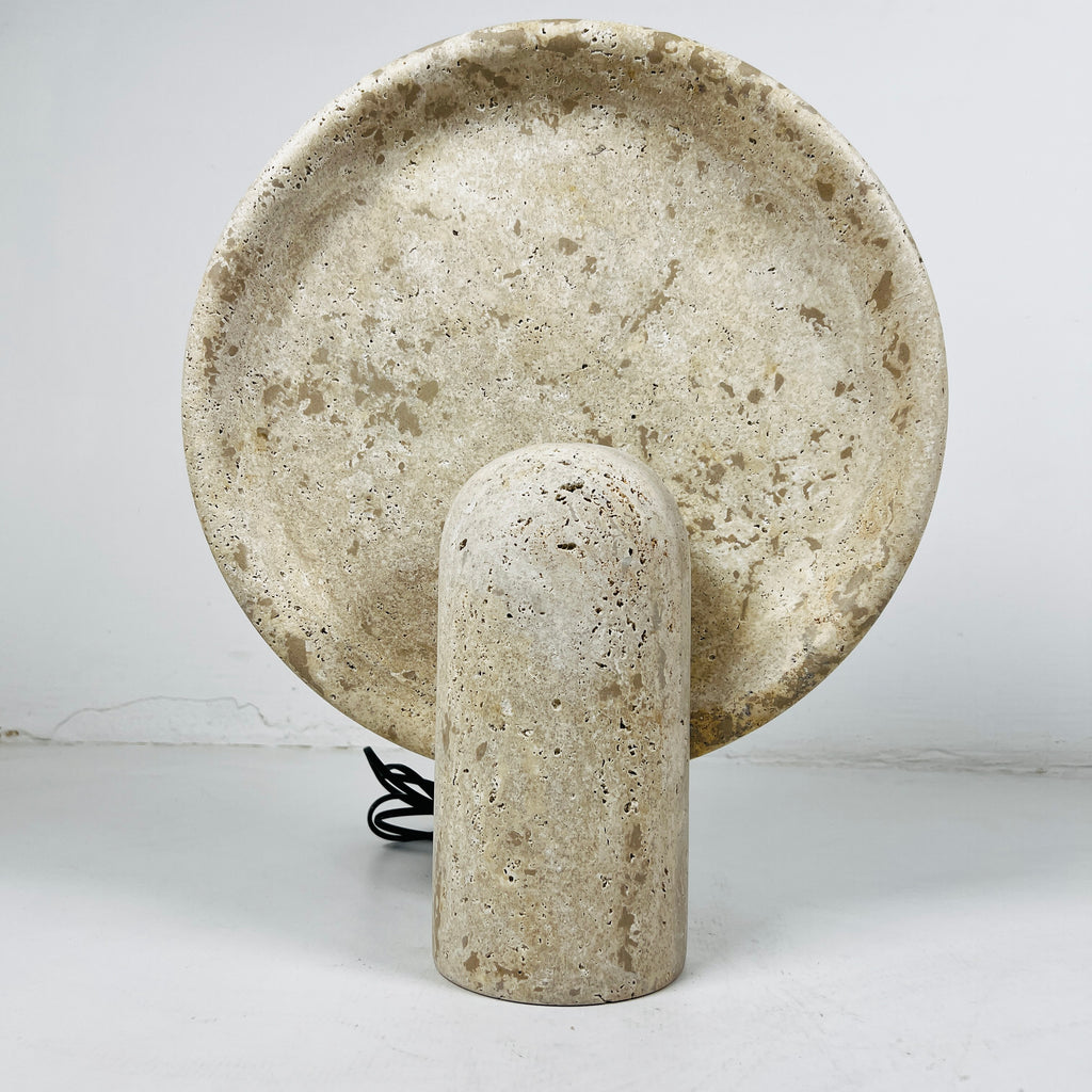 Travertine Disk Spotted Table Lamp