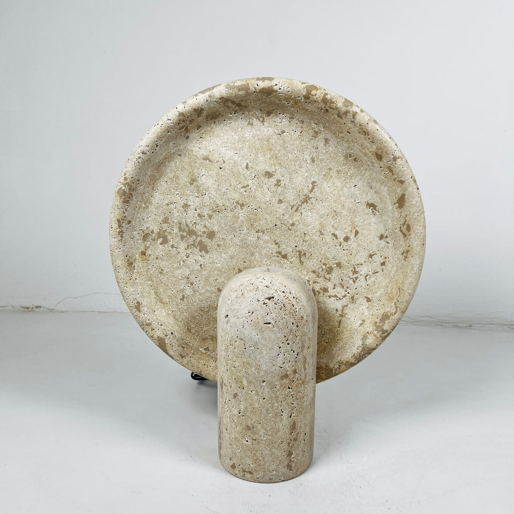 Travertine Disk Spotted Table Lamp