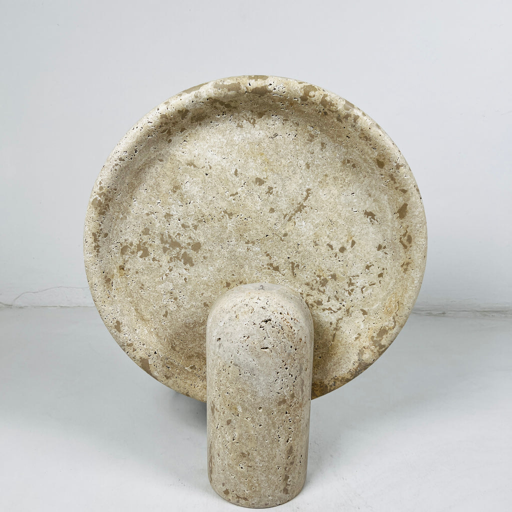 Travertine Disk Spotted Table Lamp