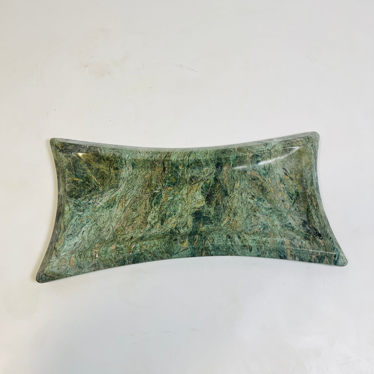 Convex Marble Tray - Green