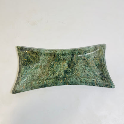 Convex Marble Tray - Green