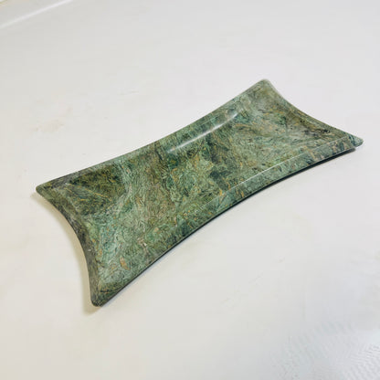 Convex Marble Tray - Green