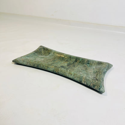 Convex Marble Tray - Green