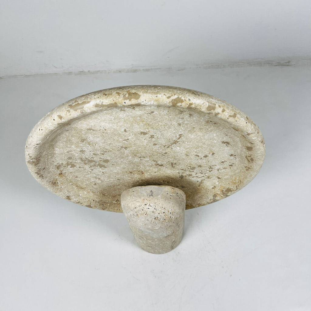 Travertine Disk Spotted Table Lamp