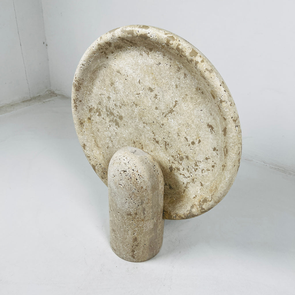 Travertine Disk Spotted Table Lamp