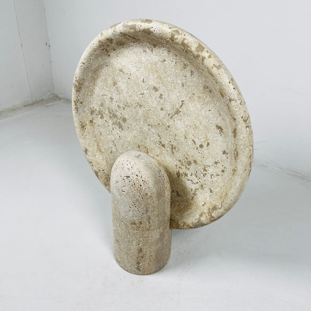 Travertine Disk Spotted Table Lamp