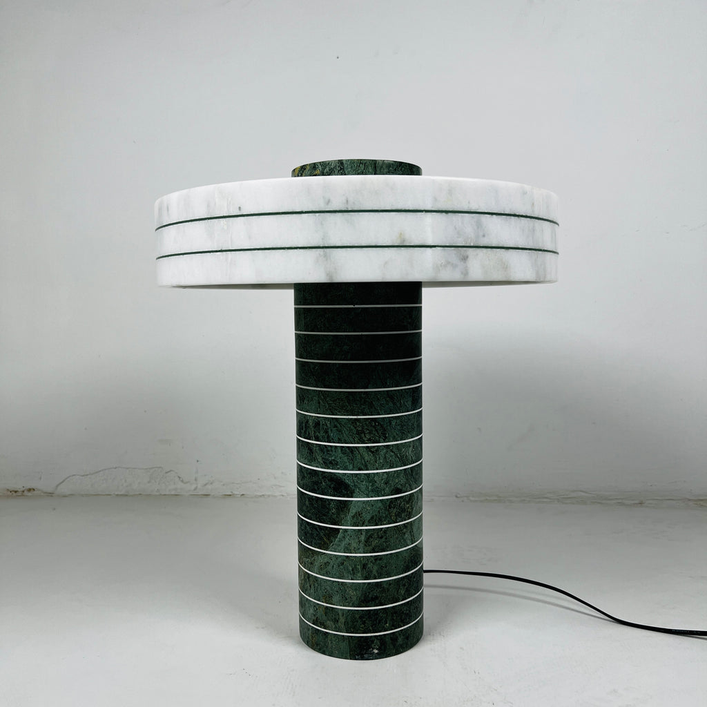 Jungle Green Pinstriped Lamp