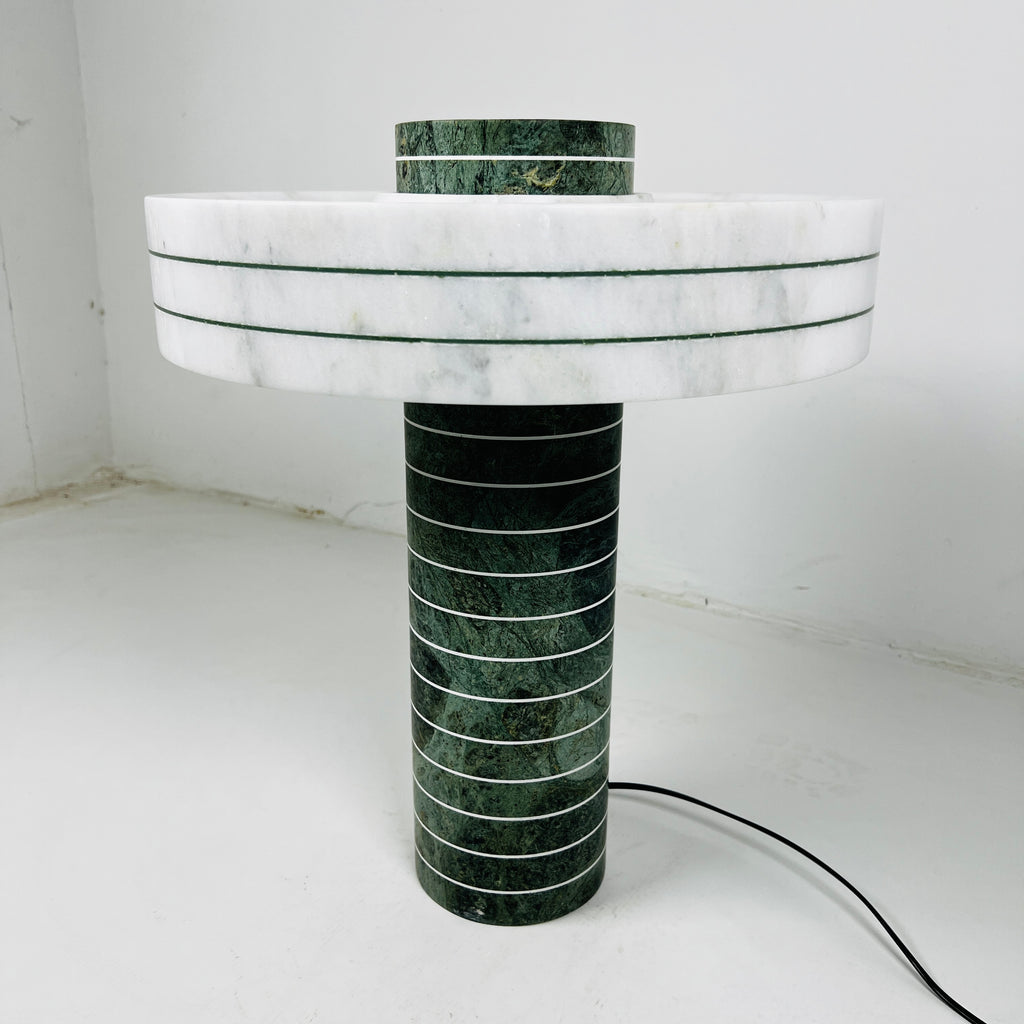 Jungle Green Pinstriped Lamp