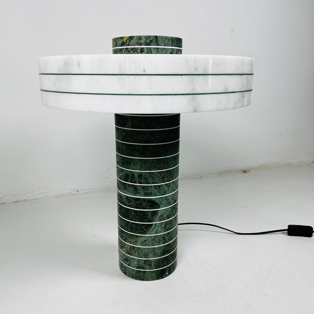 Jungle Green Pinstriped Lamp