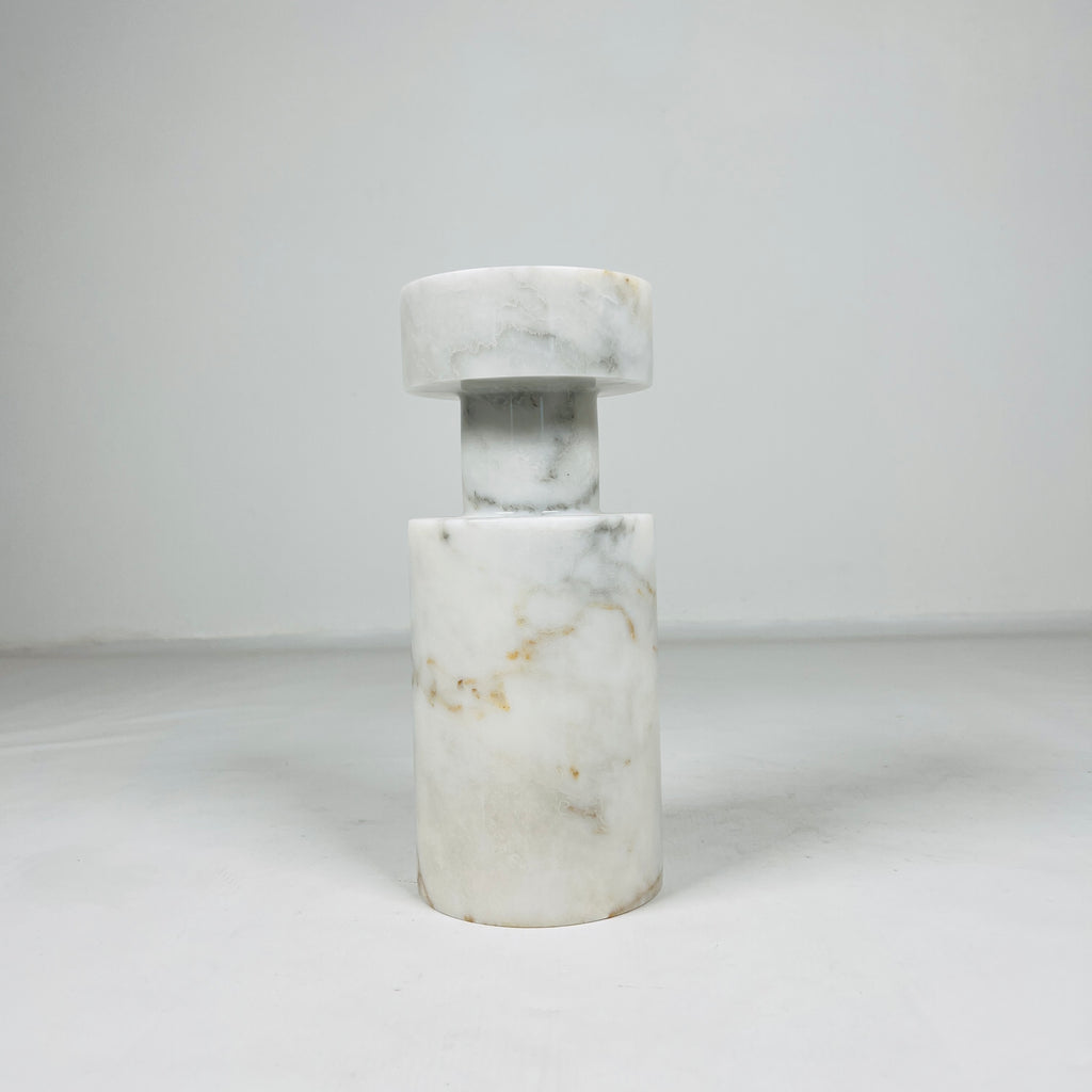 White Marble Candle Stand