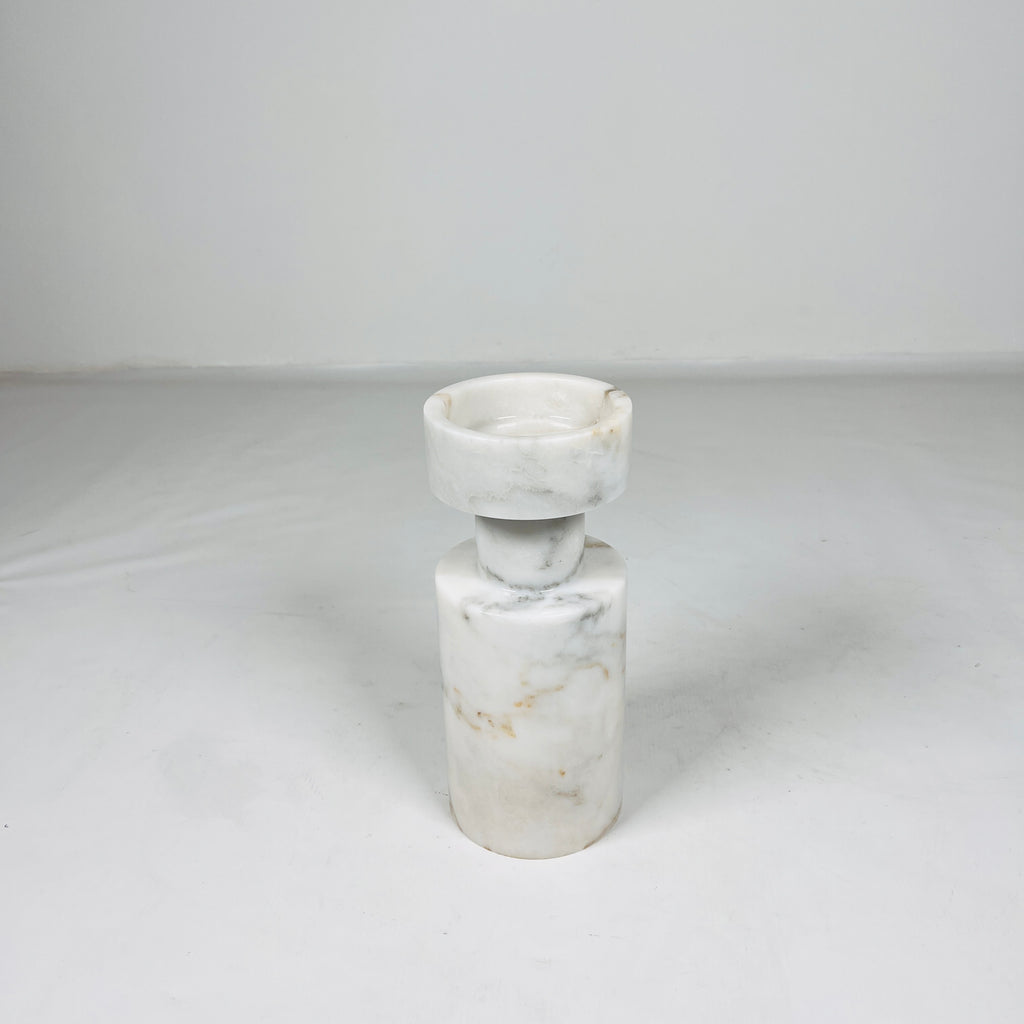 White Marble Candle Stand