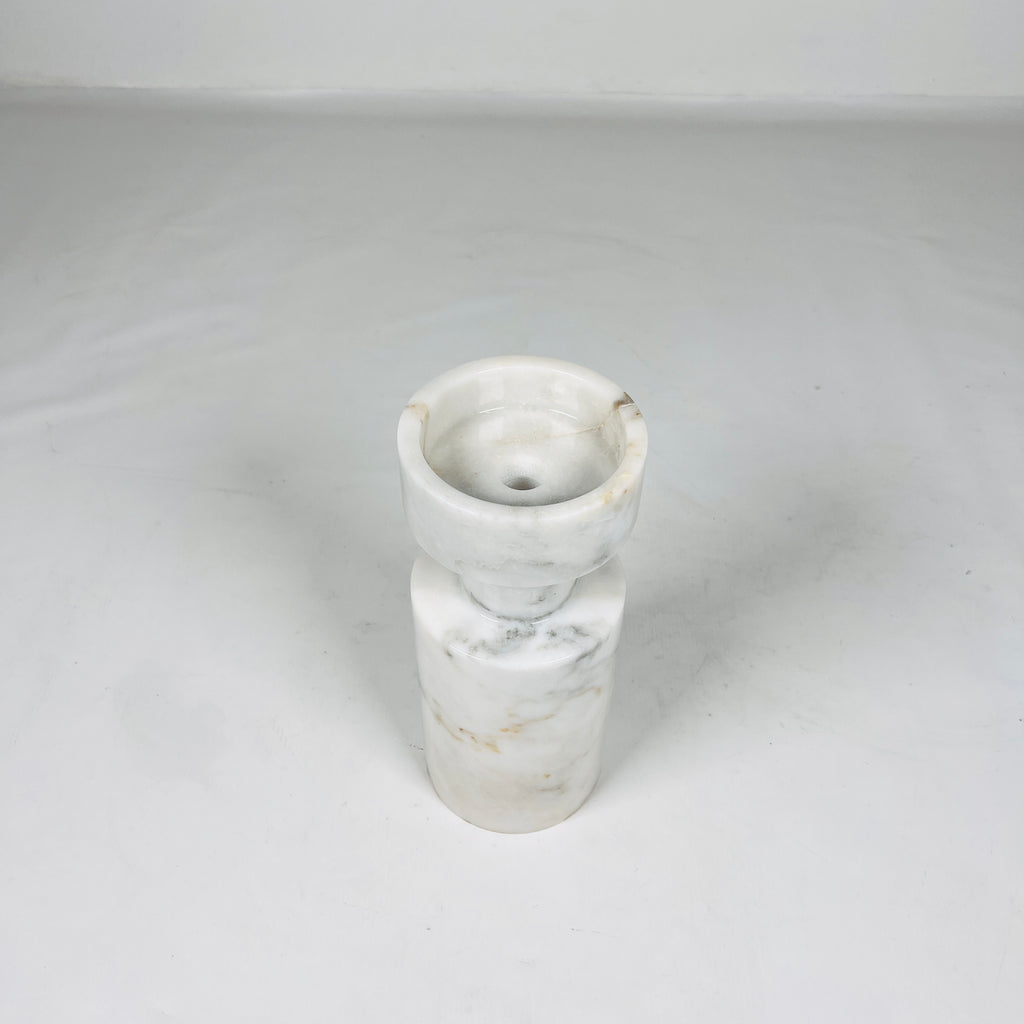 White Marble Candle Stand