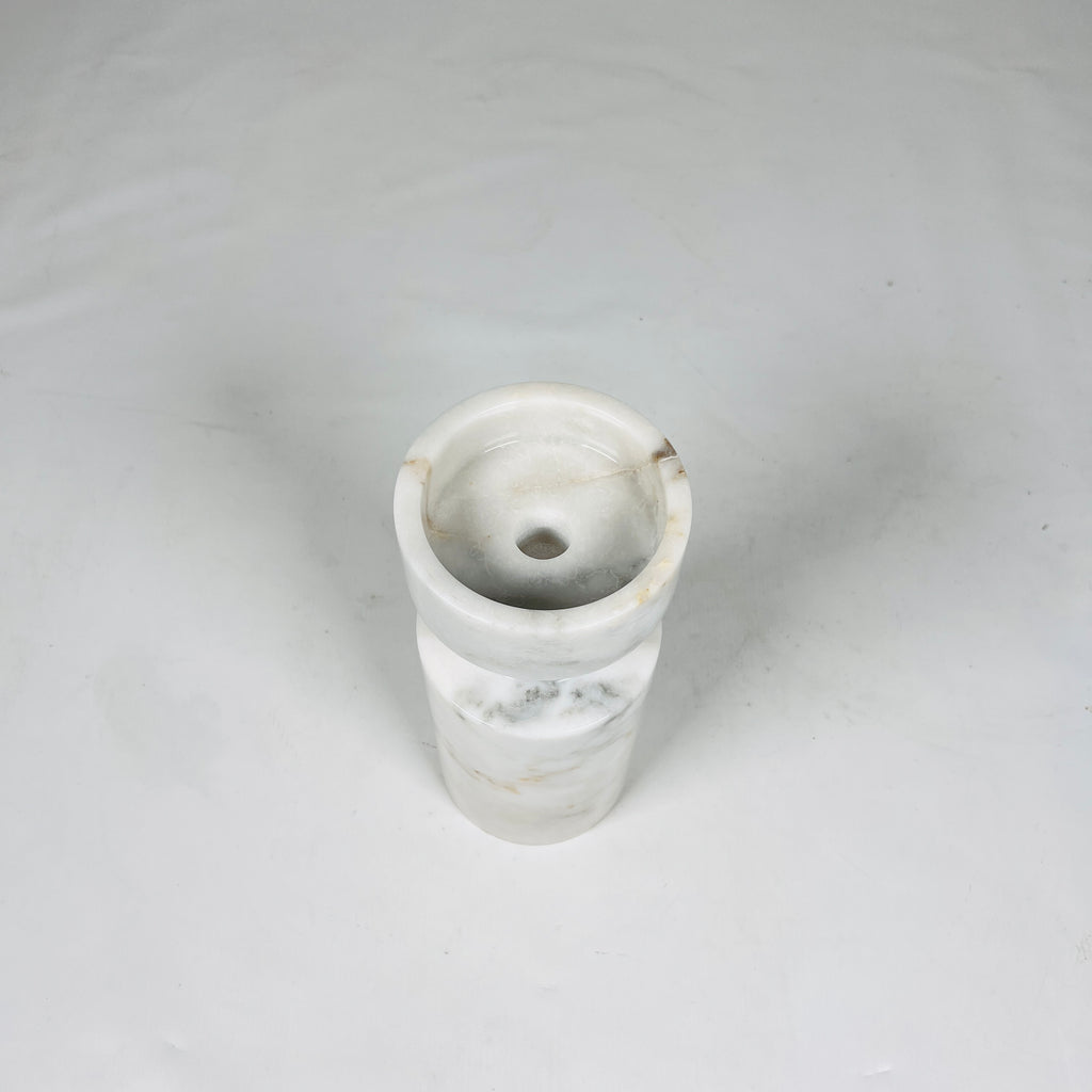 White Marble Candle Stand