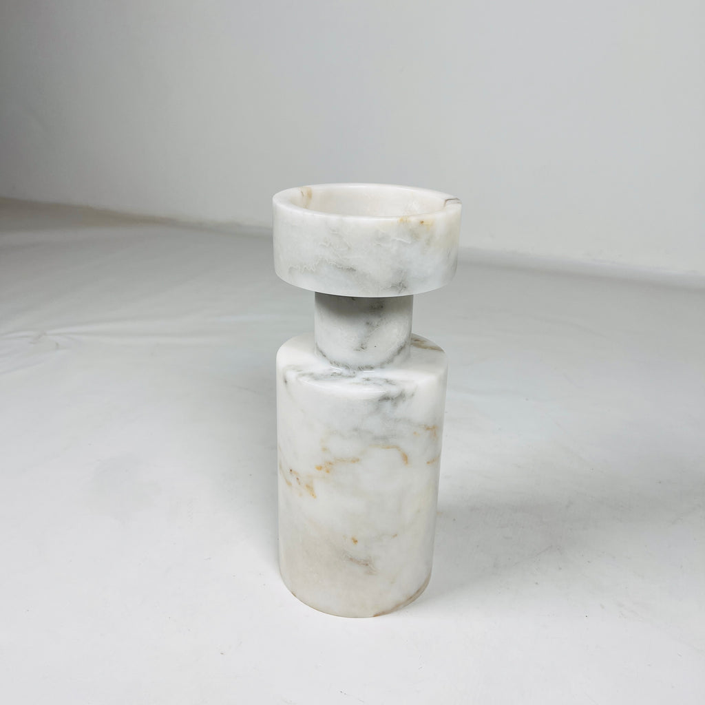 White Marble Candle Stand