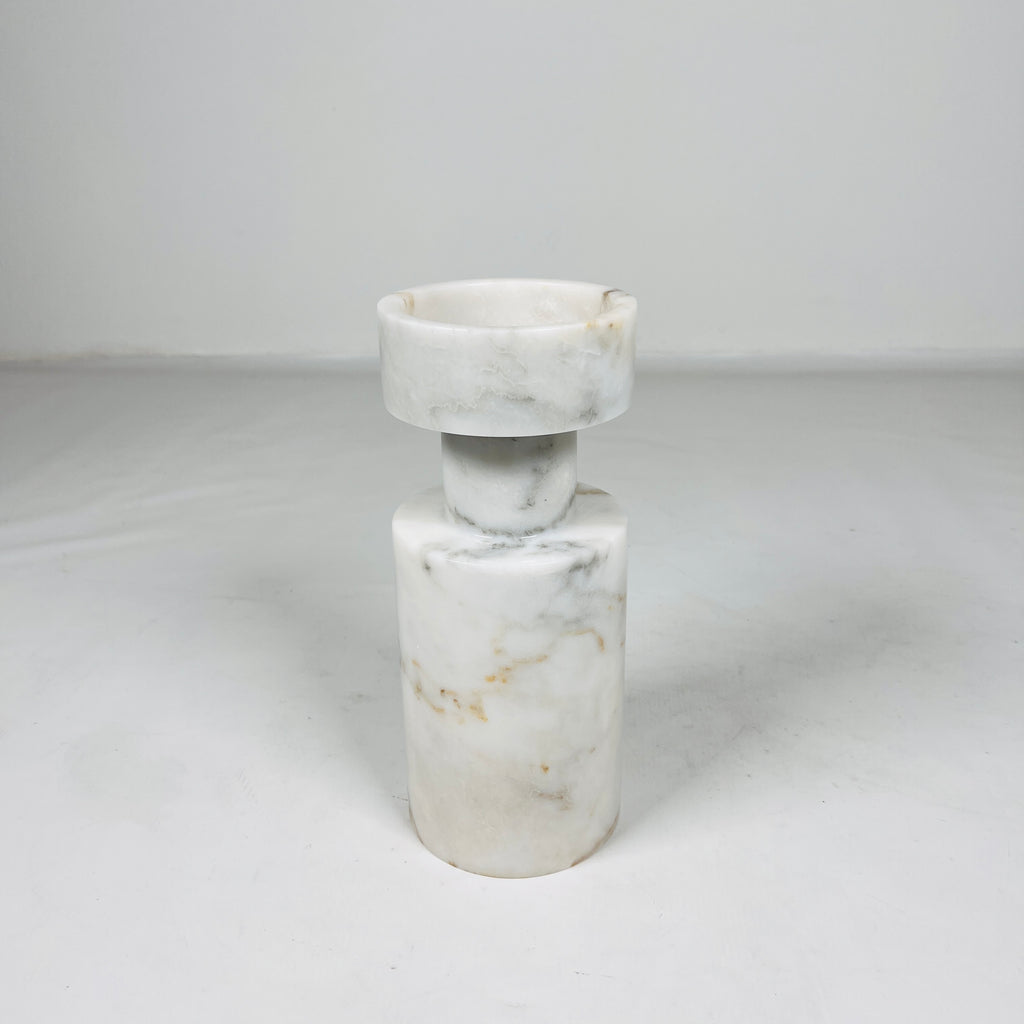 White Marble Candle Stand