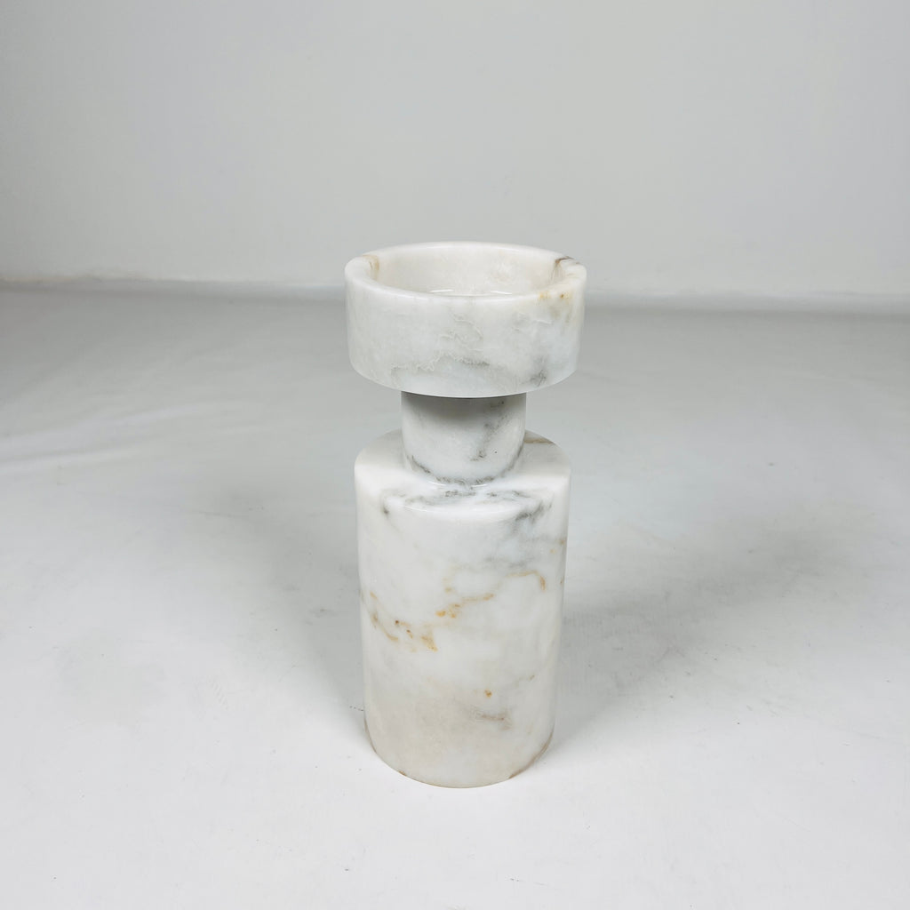 White Marble Candle Stand