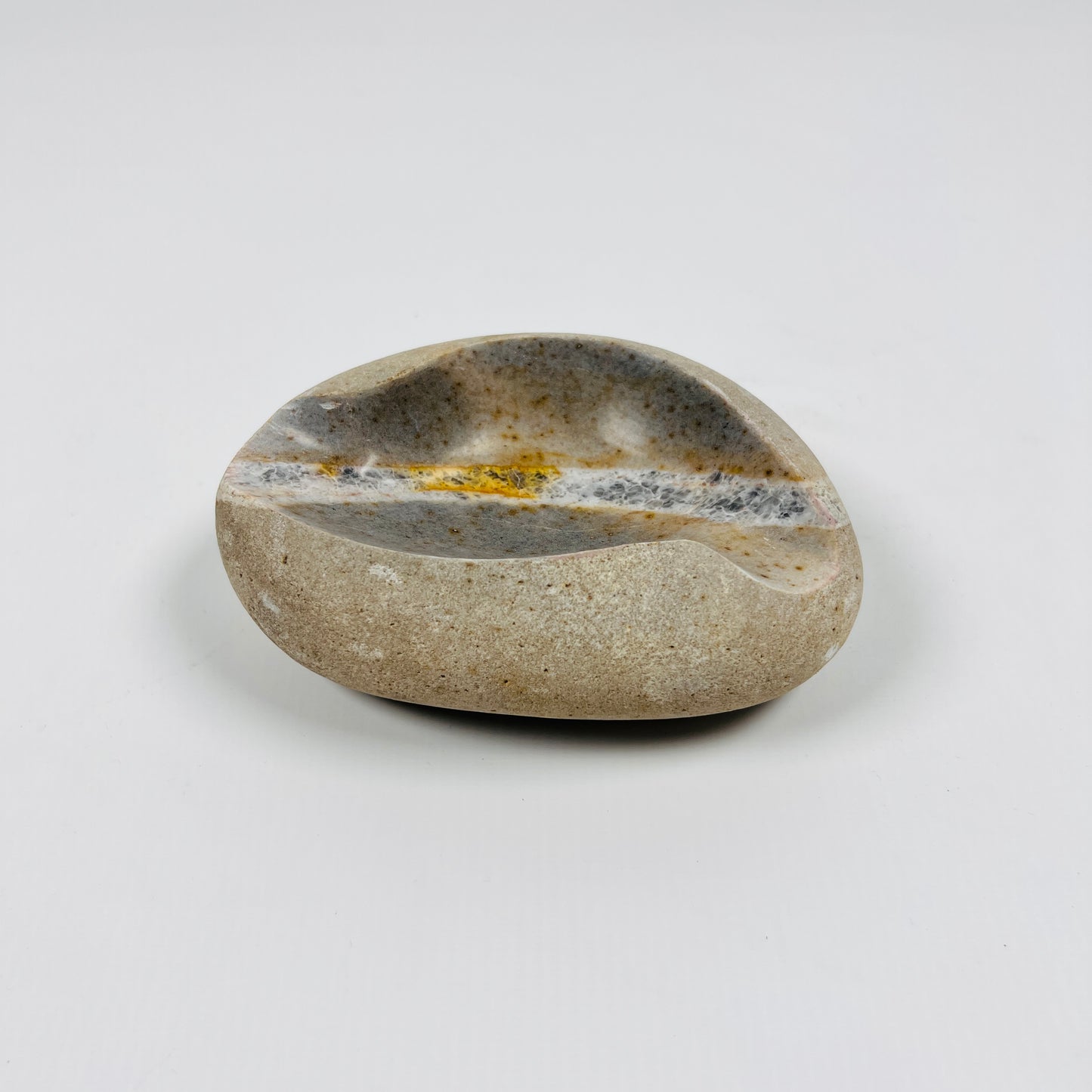 Amber Lined Ash Tray - Riverstone