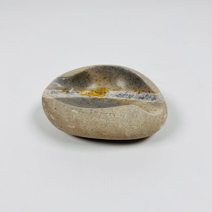 Amber Lined Ash Tray - Riverstone