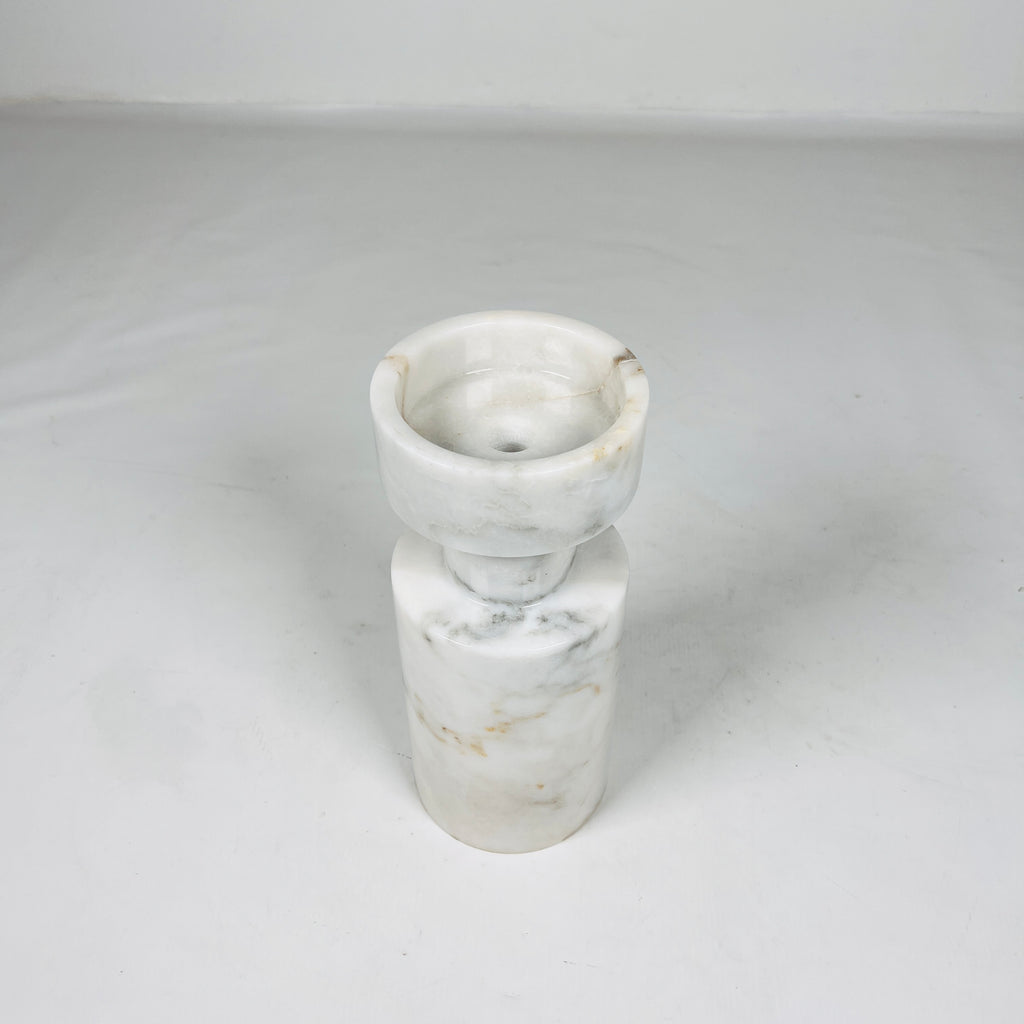 White Marble Candle Stand