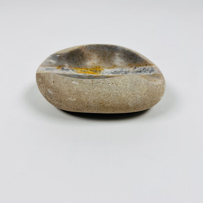 Amber Lined Ash Tray - Riverstone