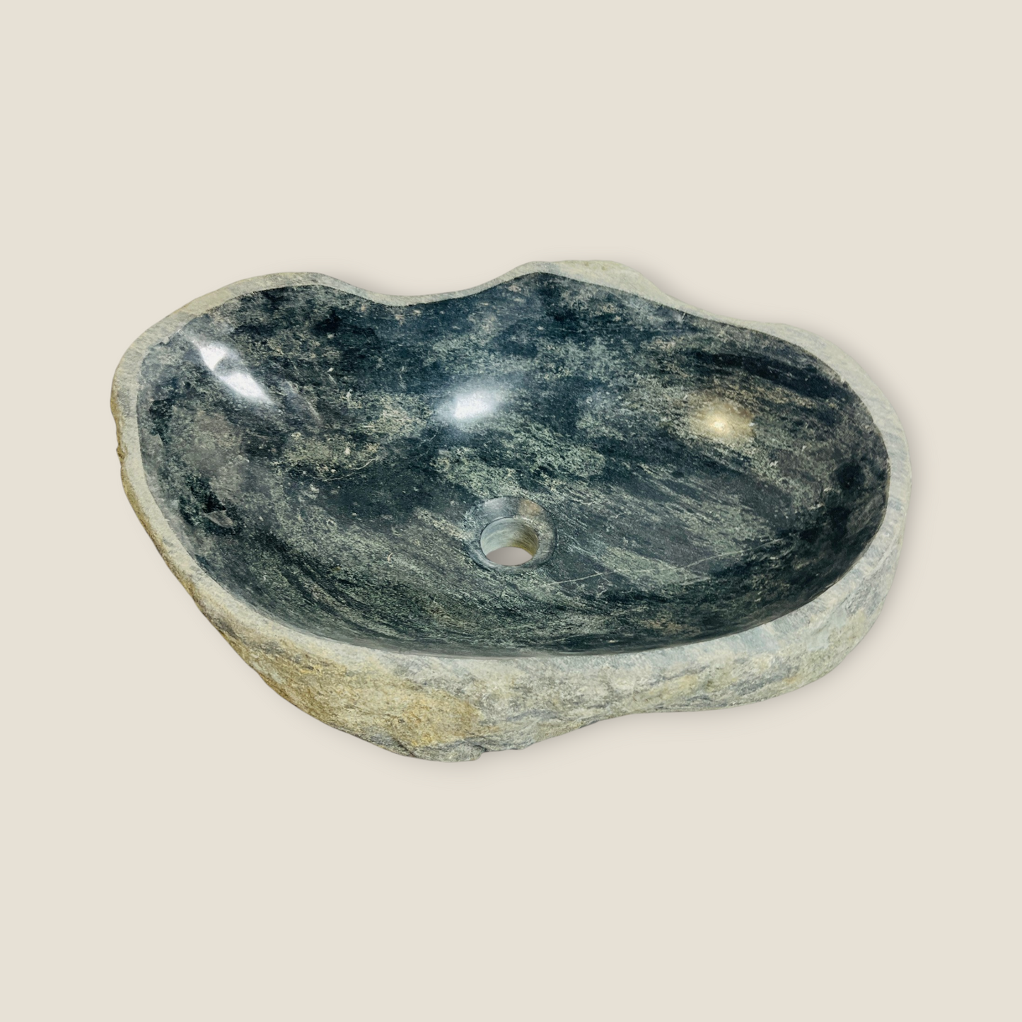 Fern & Fossil Stone Sink - Riverstone