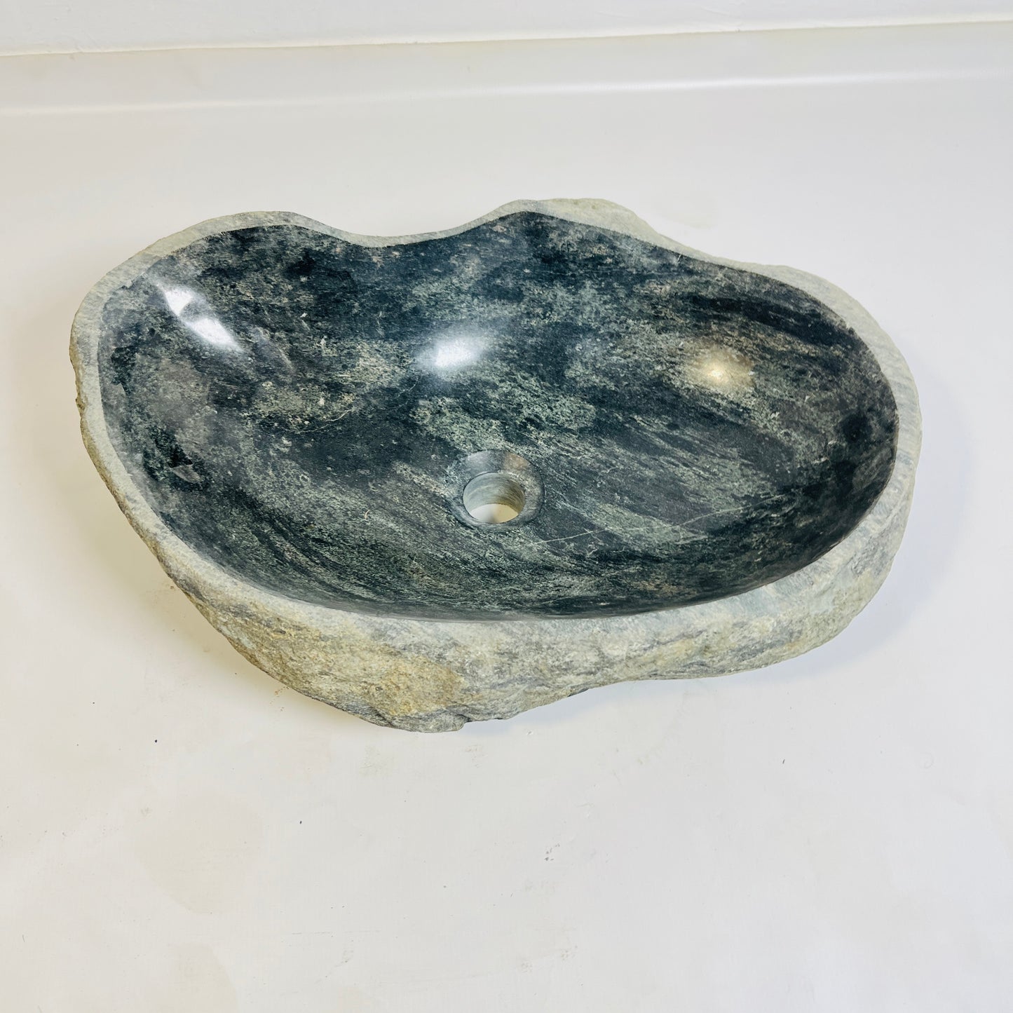 Fern & Fossil Stone Sink - Riverstone