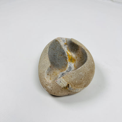 Amber Lined Ash Tray - Riverstone