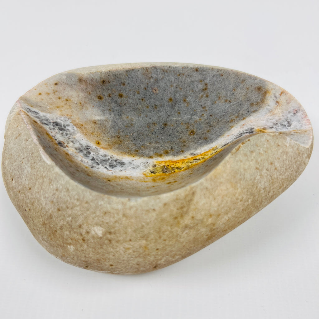 River Stone Amber Lined Ash Tray