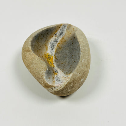Amber Lined Ash Tray - Riverstone