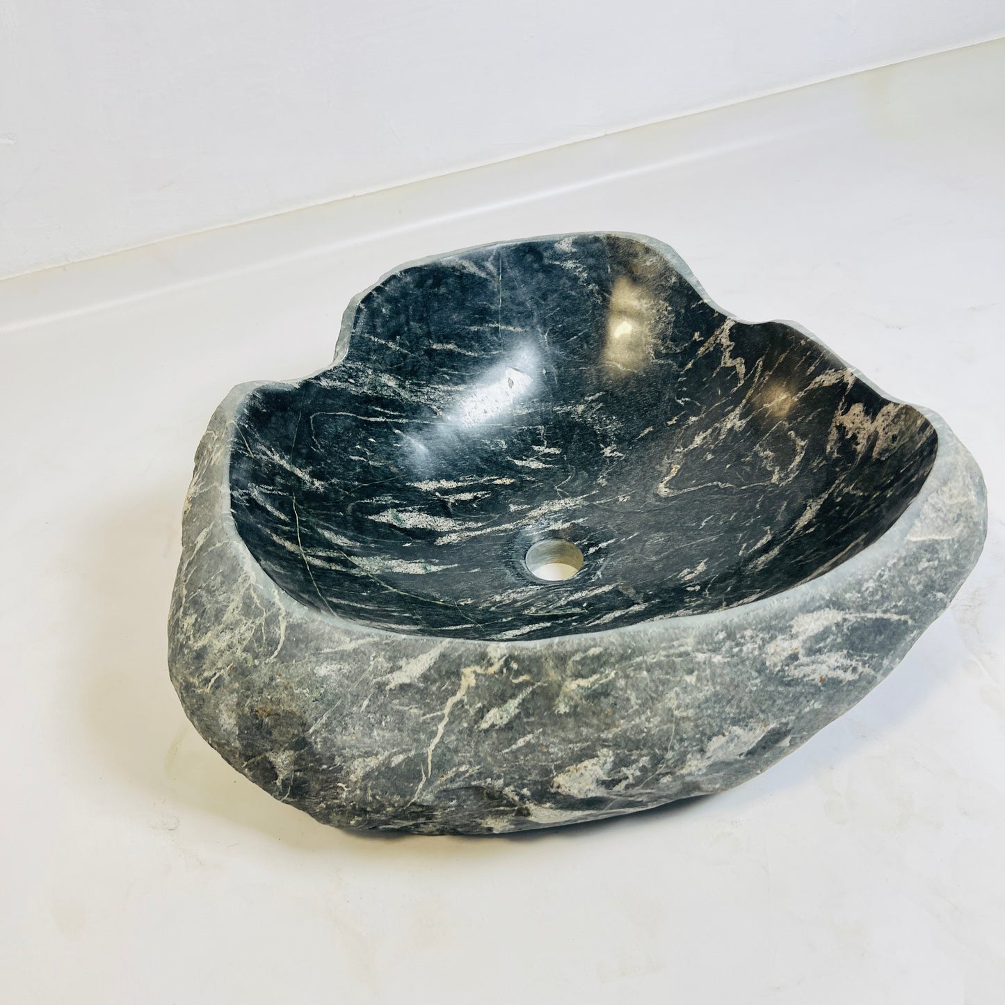 Vesper Dark Stone Sink - River Stone