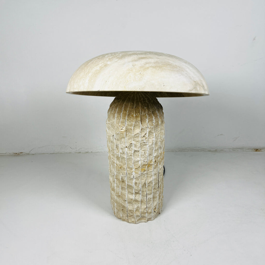 Mushroom Travertine Lamp