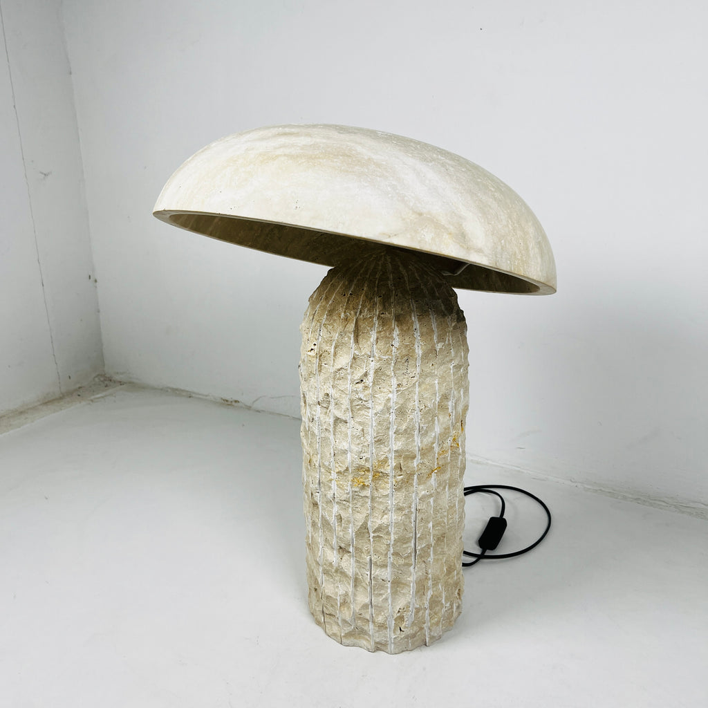 Mushroom Travertine Lamp