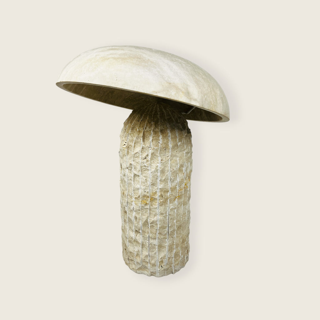 Mushroom Travertine Lamp