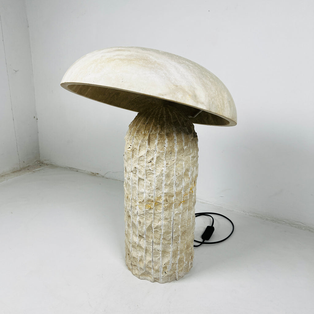 Mushroom Travertine Lamp