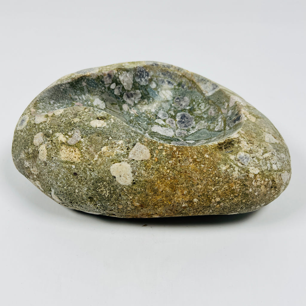 River Stone Spotted Olive Ash Tray