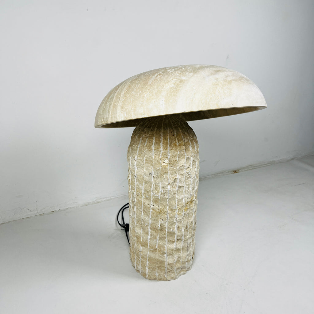 Mushroom Travertine Lamp