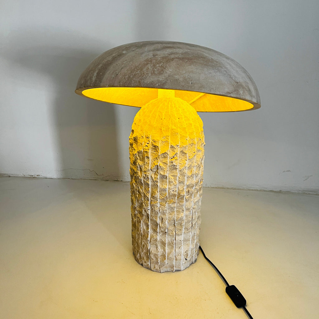 Mushroom Travertine Lamp