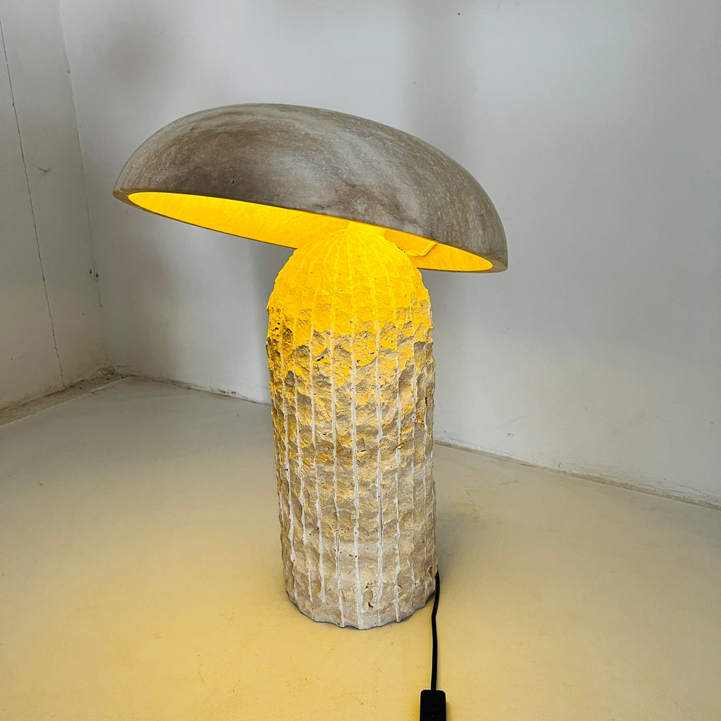 Mushroom Travertine Lamp