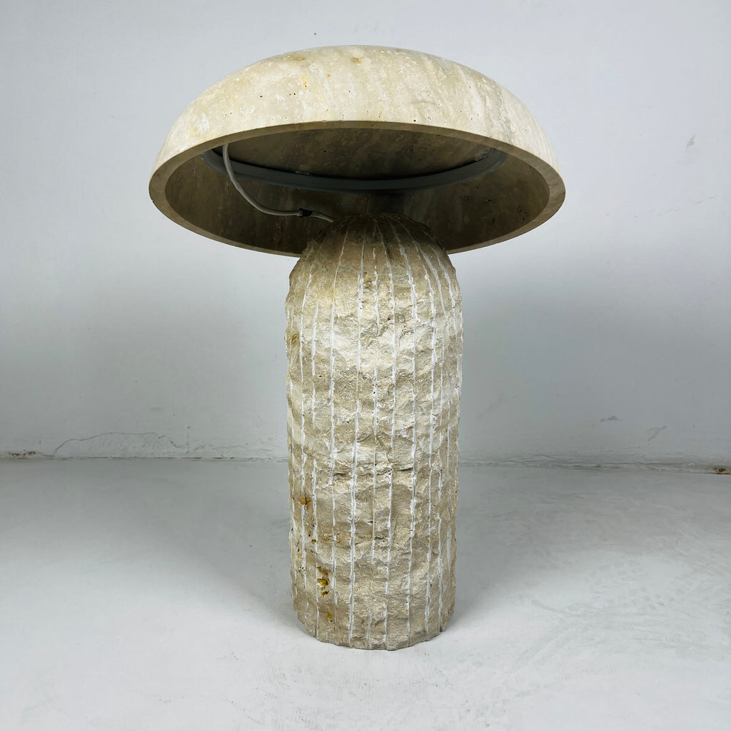 Mushroom Travertine Lamp