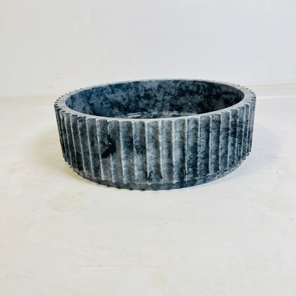 Fluted Sink - Black & Blue