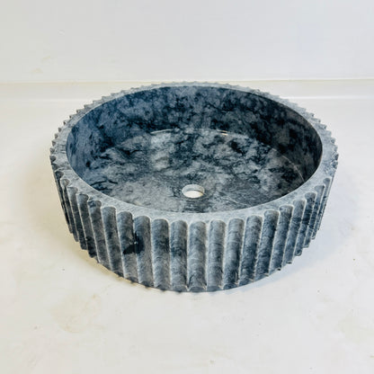 Fluted Sink - Black & Blue