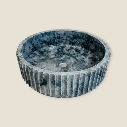 Fluted Sink - Black & Blue