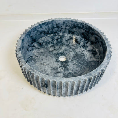 Fluted Sink - Black & Blue