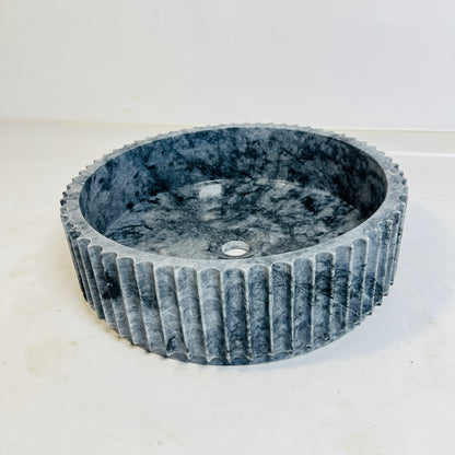 Fluted Sink - Black & Blue