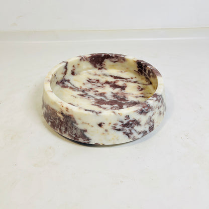 Elysia Marble Bowl - Red & White