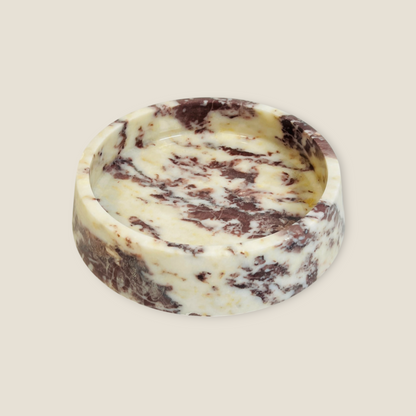 Elysia Marble Bowl - Red & White