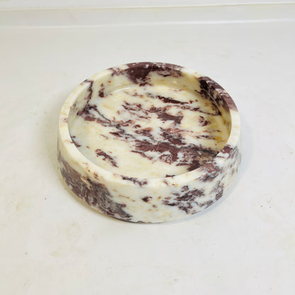 Elysia Marble Bowl - Red & White